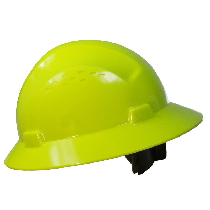 JORESTECH Safety Hard Hat Lime HDPE Full Brim Helmet with 4-Point Adjustable Ratchet Suspension for Work, Home, and General Headwear Protection ANSI Z89.1-14 Compliant HHAT-02 - Image 2